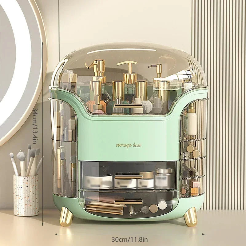 Makeup Organizer Desktop Storage Box Large Capacity Portable Cosmetics Storage Transparent Small Perfume Lipstick Storage Box