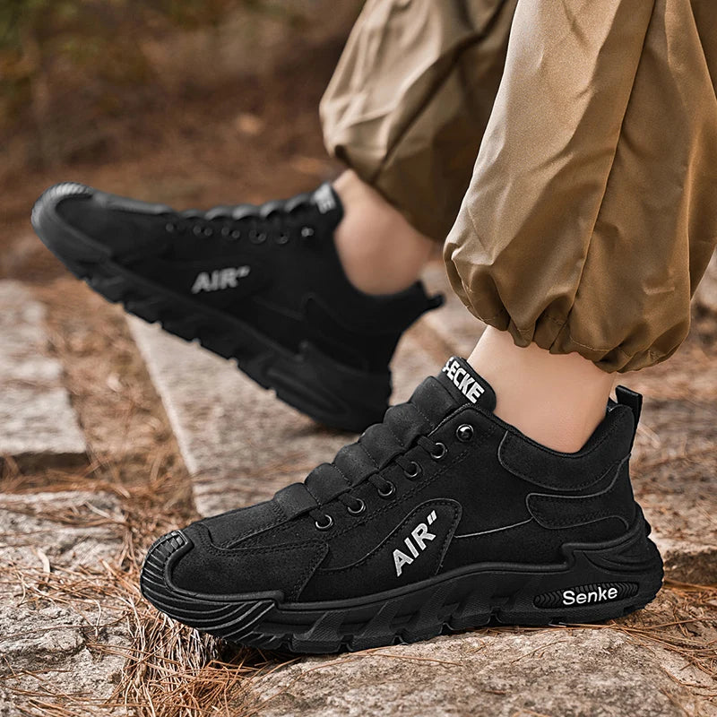 Men's Work Shoes 2025 New Sle Breathable Slip-On Anti-Slip Wear-Resistant Casual Sports Shoes Thick Bottom Labor Protection