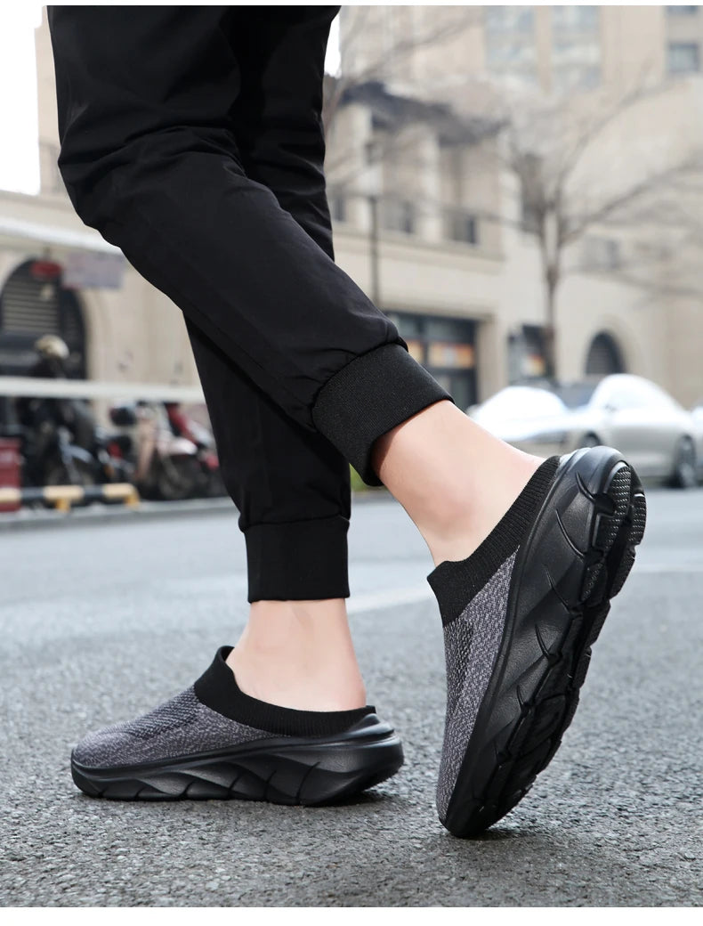 Men Slippers New Summer Breathable Home Indoor Slippers Men Thick Bottom Slides Fashion Walking Shoes Men chanclas de hombre