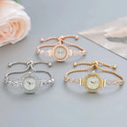 Women's Small Dial Wristwatch, Female Bracelet Watch, Quartz, Leisure, Popular, Elegant Clock, Golden Relojes, Hour, Ladies