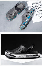Slippers for men in summer, wearing breathable sandals outside the head, outdoor cooldown, anti slip beach, straight drag
