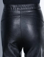 Pants for Women High Waist PU Leather Harem Woman Trousers Aesthetic One Size Classic Autumn Trends 2025 90s Outfits Clothing G