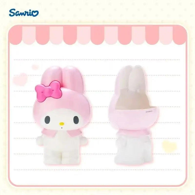 Cute My Melody Cosmetics Storage Can Cute Pink Brush Container Aesthetic Desktop Display for Makeup Lovers