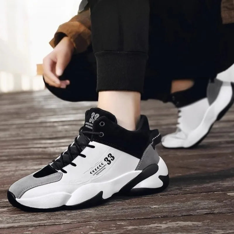 Shoes for Men Fashion High Quality Leather High-top Platform Mens Shoes Outdoor Tooling Comfort Leisure Ankle Boots Botas Hombre