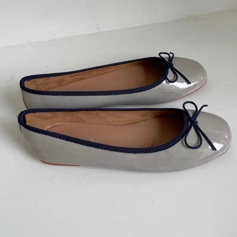 Shallow Female Soft Round Toe Ladies Flats With Shoes Slides Footwear Fashion Butterfly-Knot Women Ballet Flats Dance Shoes
