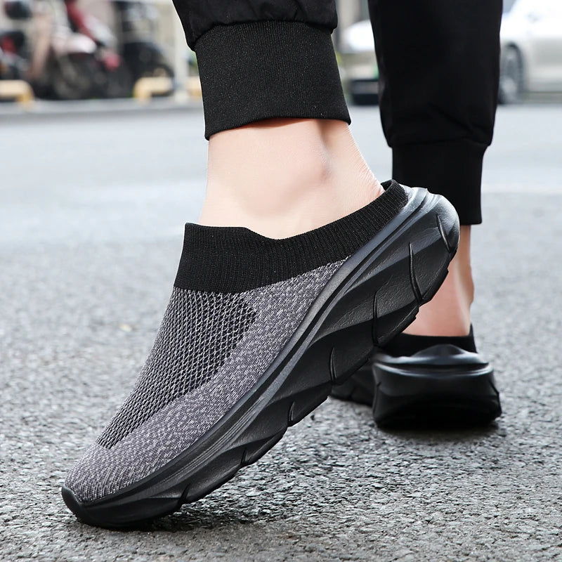 2025 Men Slippers Summer Breathable Home Indoor Slippers Men Thick Bottom Slides Fashion Couple Walking Shoes Chanclas Hombre