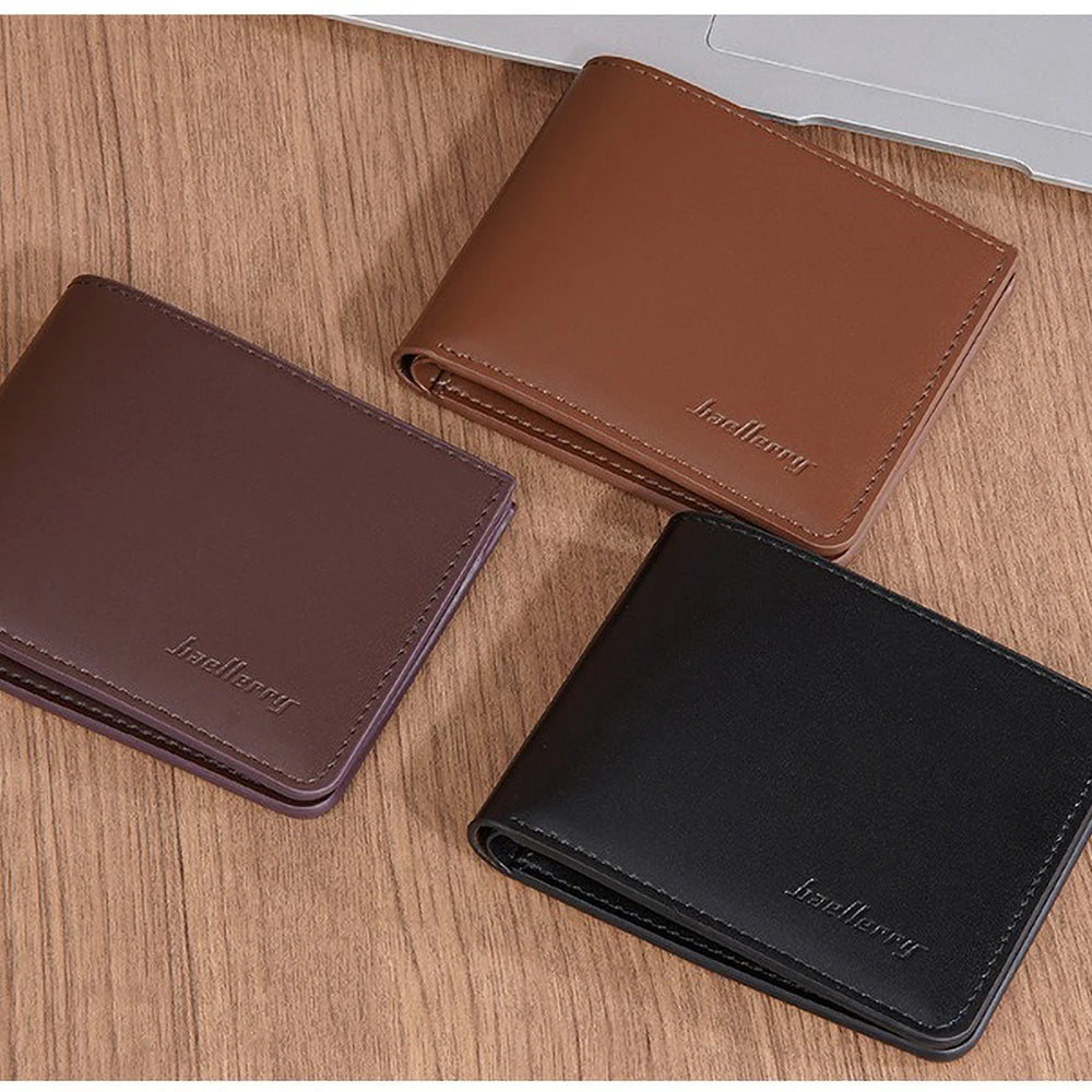 Men's PU Wallet, High - Quality Leather - Like, 6 Magnetic Slots + 1 Banknote Slot, Zipper Coin Pocket, ID Card Window