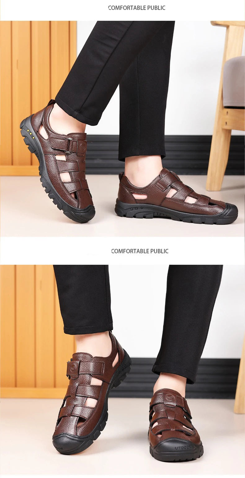 Man’s Sandals breathable comfort summer slippers beach Muller outdoor anti slip shoes youth casual fashion Hollow shoes