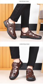 Man’s Sandals breathable comfort summer slippers beach Muller outdoor anti slip shoes youth casual fashion Hollow shoes