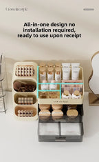 Cosmetics Storage Box Household Dressing Table Advanced Sense Large Capacity Lipstick Skin Care Compartment Shelf
