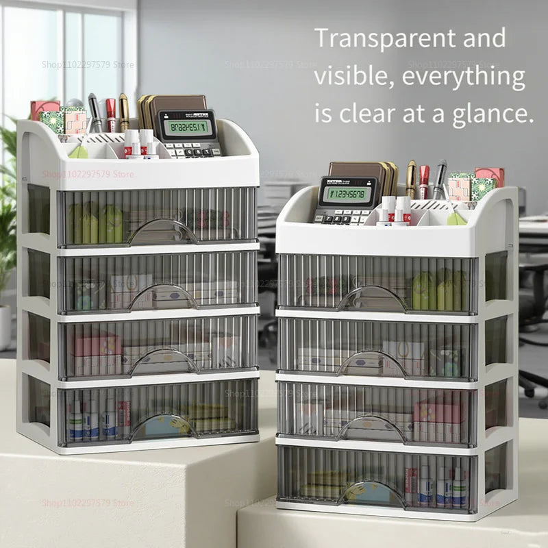 Cosmetics storage box, storage drawer, hair accessories multi-layer storage cabinet, cosmetics jewelry box, stationery multifunc