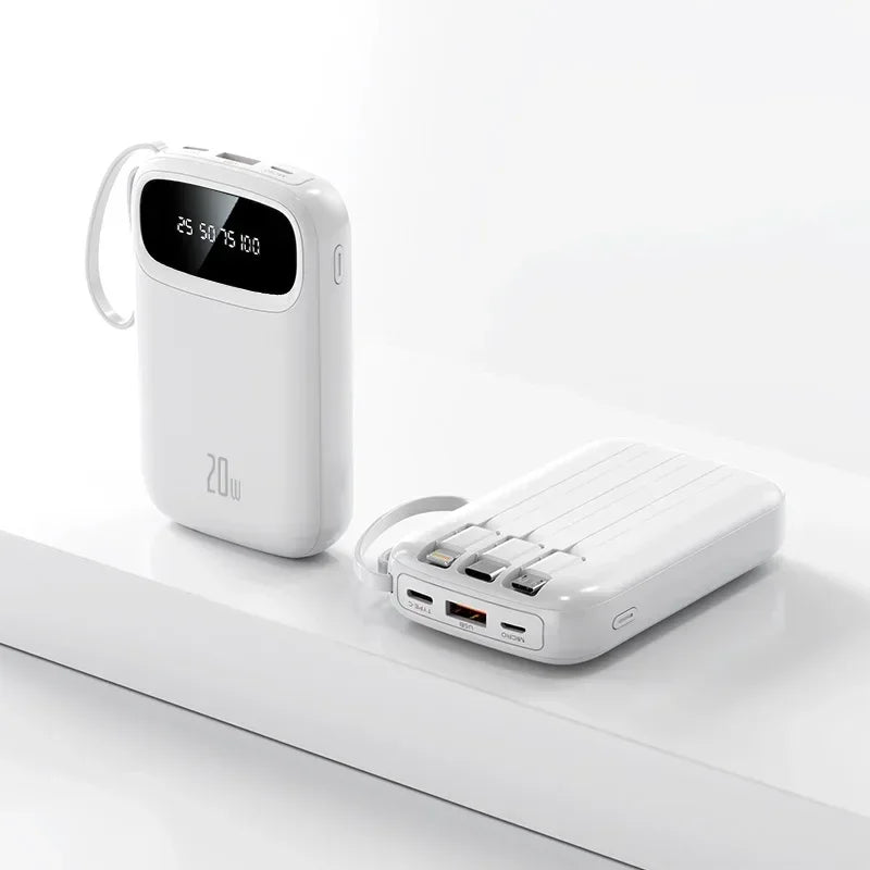 BCAK/ flagship store 200000 Milliampere Wholesale Power Bank with Built-in Cable, Mini, Portable, Fast Charging Mobile Power Sup