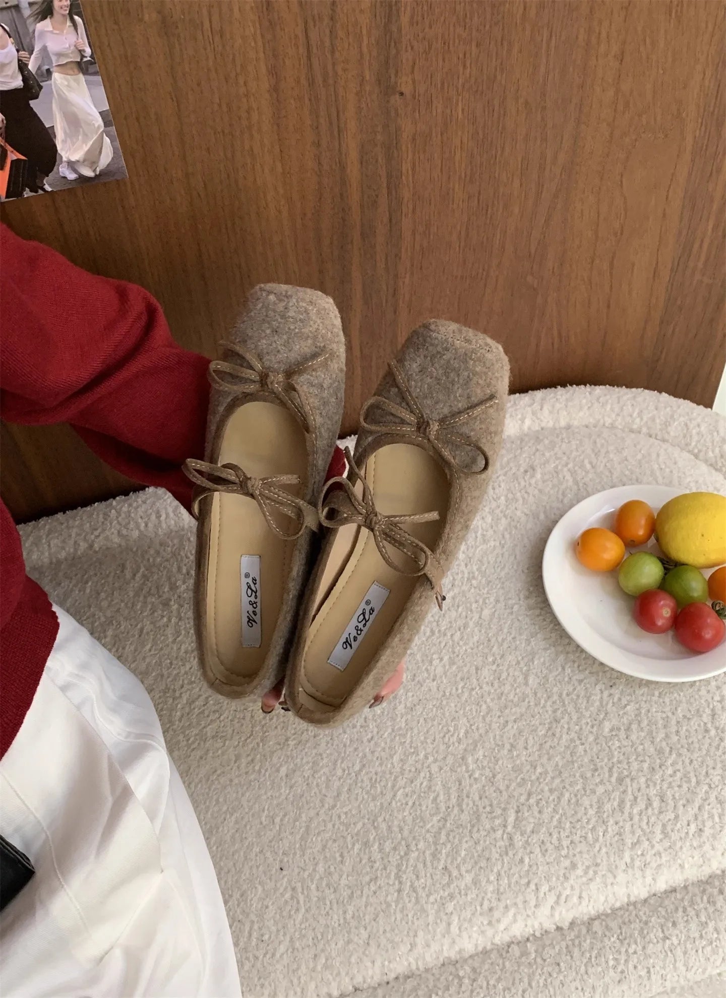 Flats Women's Loafers Shoes Shallow Suede Bow Fashion Shoes Square Toe Casual Dress Autumn 2025 Designer Cozy Zapatos De Mujer