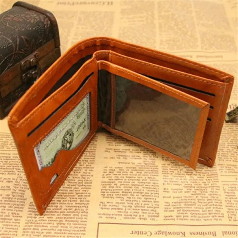 Men's Wallets With 100 US Dollar Pattern Wallet Male Leather Wallet Photo Card Holder Fashion Large Capacity Wallet Purse Bag