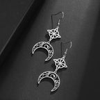 Geometric Heart Shaped Sun Pendant Earrings Stainless Steel Women's Earrings Fashion Charm Hip Hop Trendy Wedding Jewelry