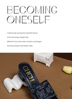 Women's Slippers 2024 New Brand Fabric Low Heel Sandals Outdoor Business Commuter Women's Shoes