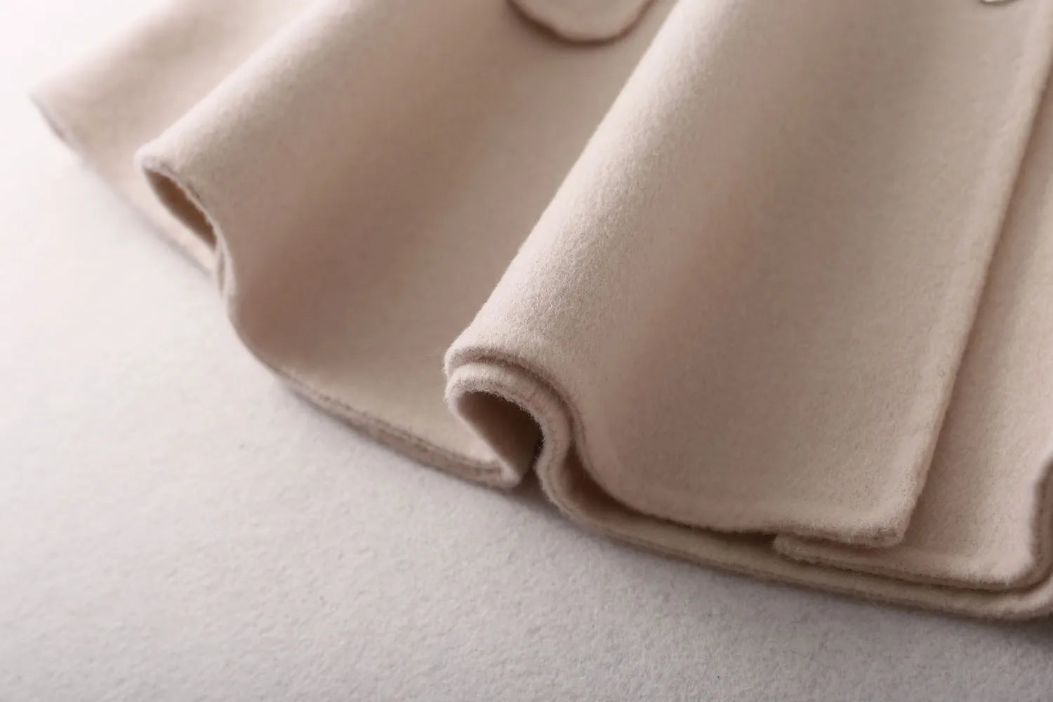 Winter Christmas Girls Woolen Coat  Woolen Cape Fox Fur Collar Kids Jacks for Girls Baby Girl Winter Cloths  Girls NewYear Coat