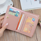 Fashion Wallets Coin Purse Lady Short Purses Portable Clutch Small Handbags Women Cards Holder PU Leather Foldable Money Bags