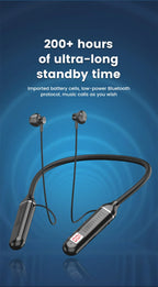 Wireless Earphones 5.3 Neckband Headphones Gaming LED Display Stereo Sports Headset Halter Waterproof Magnetic Earbuds