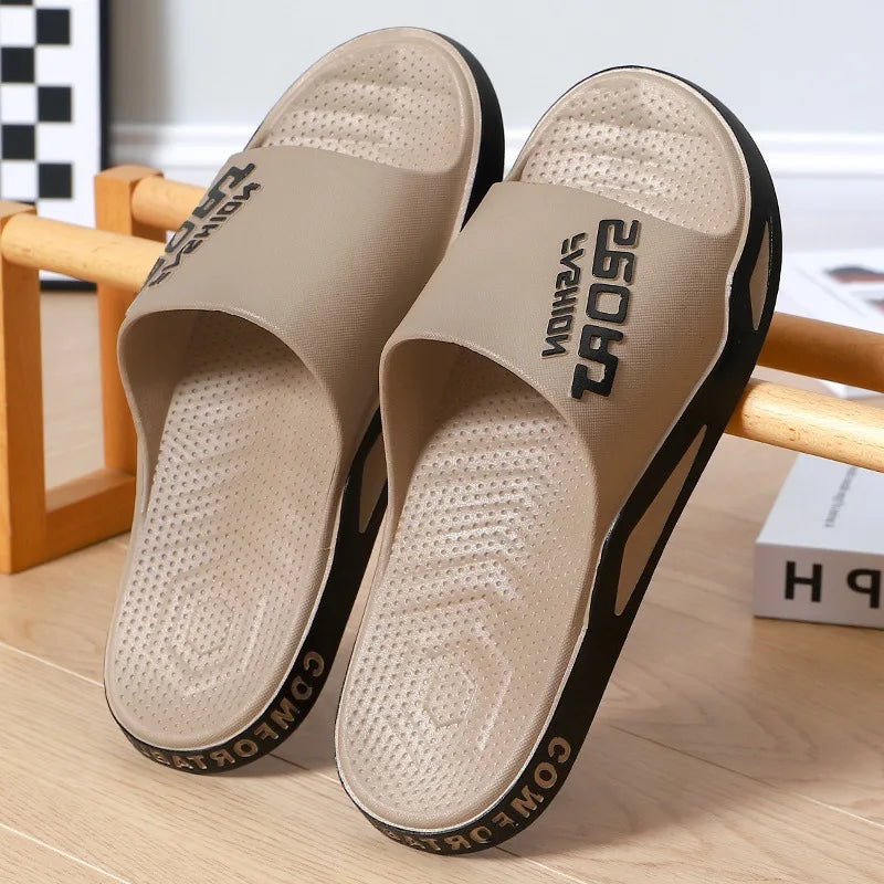 Slippers for men can be worn externally in summer. Trendy bathroom, bathroom, non-skid home, indoor, and home sandals for men