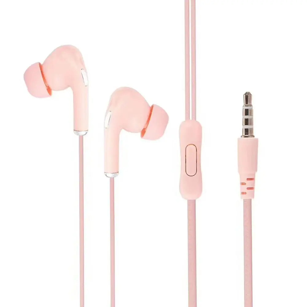 High Definition Wired Earphone 3.5mm In-Ear Control Portable Sport Wired Headset With Mic Wired Headphones For Mobile Phones