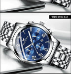 BINBOND 2pcs/Set Couple Watches Fashion Casual Men Ladies for Quartz Watch Lover Waterproof Stainless Steel Watch Valentine Gift