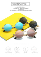 Steampunk Sunglasses For Men Women Round Frame Driving Outdoor Sports UV400 Sun Glasses Fashion Trend Retro Male Female Eyewear