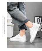 Men's Shoes Explosion Thick Soled Leather Small White Shoes Men's Trendy Shoes with Fashion Board Shoes Street Casual Shoes