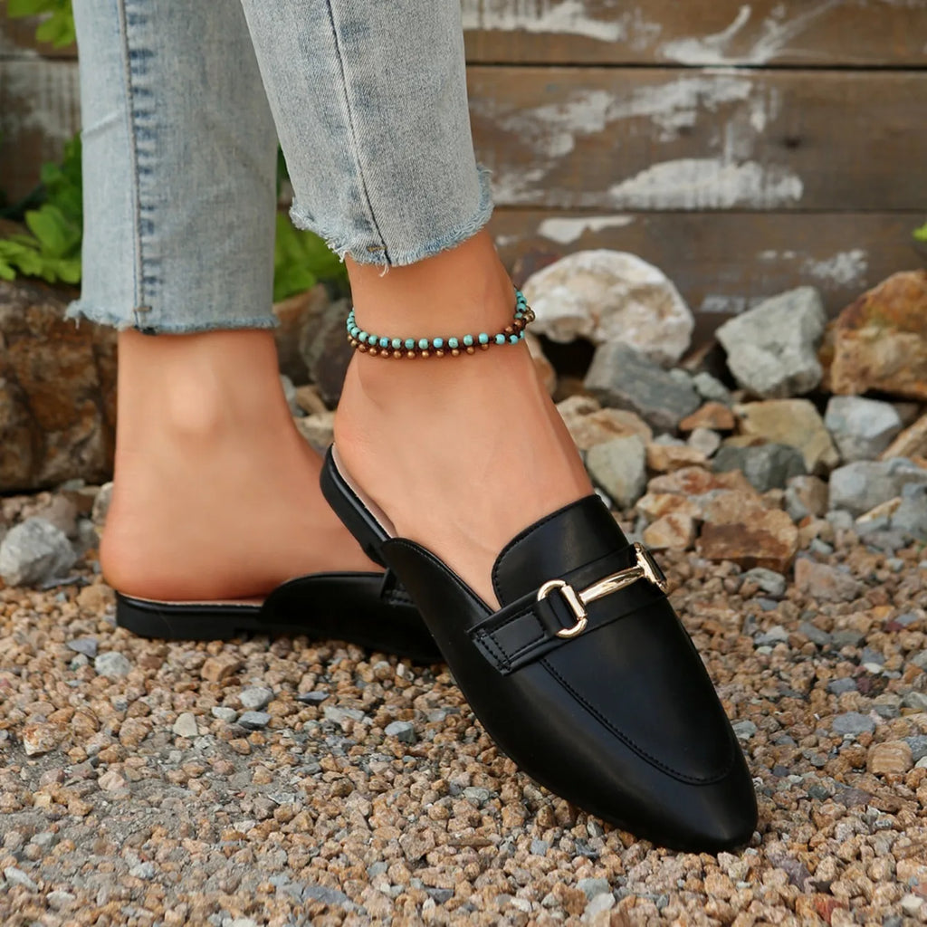 Women Slippers Spring Autumn Summer Flat Slip-On Slippers Lightweight Open-Toe Sandals Elegant Fashion Women Shoes Slides Women