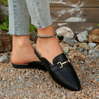 Women Slippers Spring Autumn Summer Flat Slip-On Slippers Lightweight Open-Toe Sandals Elegant Fashion Women Shoes Slides Women