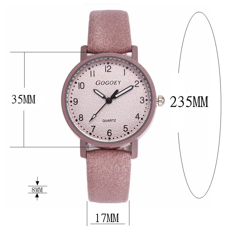 Top Brand Women Watches Fashion Simple Analog Quartz Watch for Women Leather Strap Casual Elegant Ladies Wrist Clock Reloj Mujer