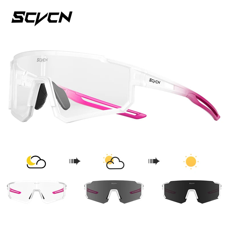 SCVCN Fashion Sunglasses for Men Sport Cycling Glasses Bike Bicycle Hiking Camping Golf UV400 Protection Glasses Women Baseball