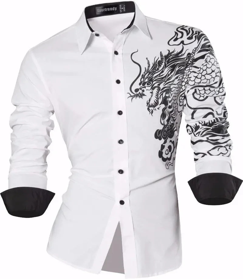 Men's long sleeved shirt, fashionable and luxurious casual shirt, high-quality and comfortable new men's top
