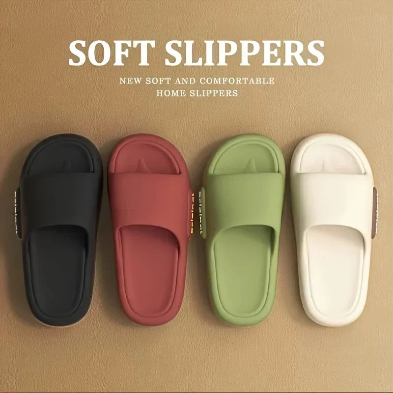 Women's Soft Slippers Thick-Soled Anti-Slip Indoor Outdoor Home Bathroom Relaxing Comfortable Cushioned Sandals，slippers woman