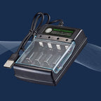 Alkaline Battery Charger 1.5V 4 Slots Digital Charging Circuit for Multiple Reusability and Friendly Electronics Power