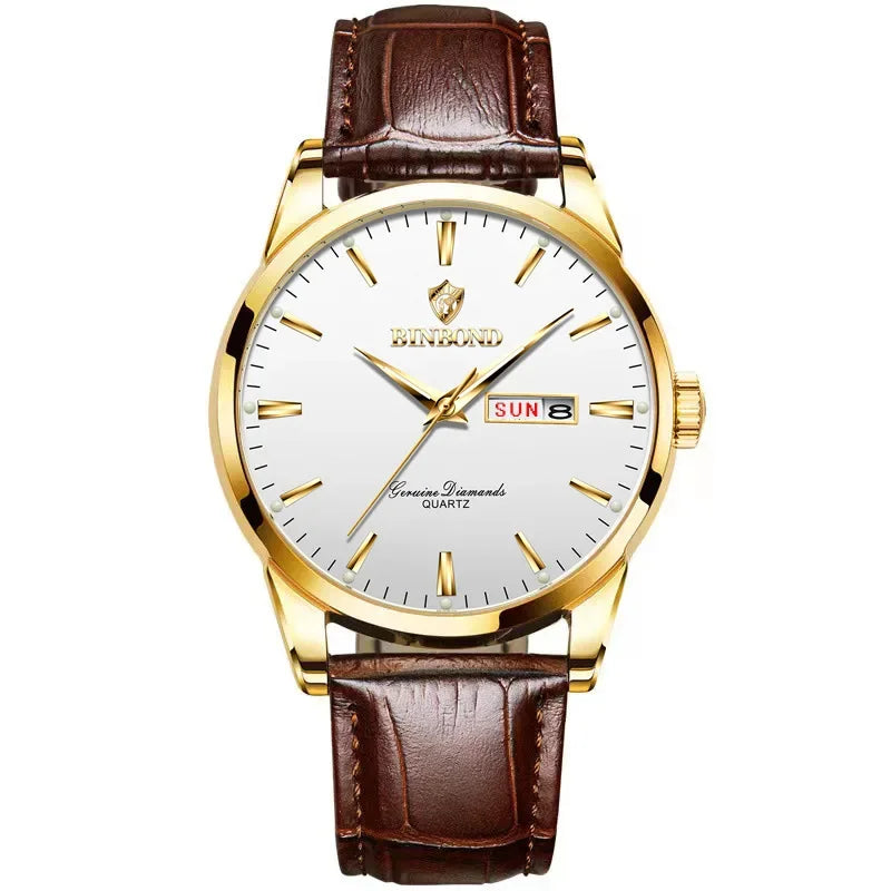 Man Watch Top Luxury Brand Couple Watch For Women Men Waterproof Clock Male Calendar Quartz Wrist Watches Leather Strap Ladies