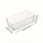 7 pieces transparent plastic cosmetics storage box set - stackable drawer dividers