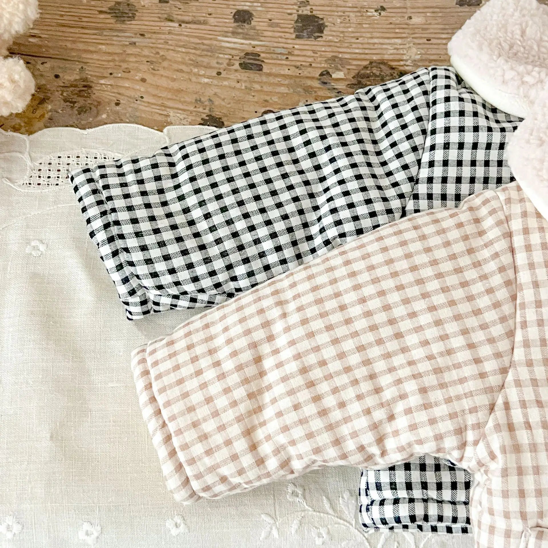 Winter Baby Girl Clothing  Plaid Coat Warm Fleece Lined Cartoon Bear Embroidery Children Cotton Padded Jacket