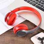 Handsfree Wireless Headphones Noise Canceling Headphone memory Card Earphone P47 headset Bluetooth Head Phone for iPhone Huawei