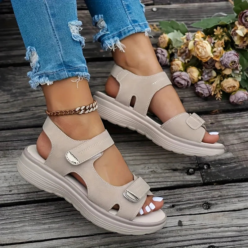 2025 New Summer Sandals Travel Women Shoes New Sandal Sole Durable Sandal Ladies Outdoor Beach Slippers Platform Sandals