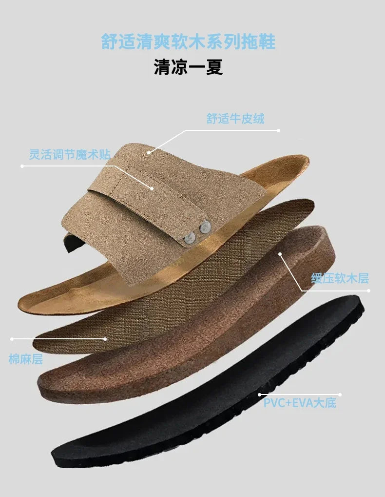 Men's Summer Sandals for Men Shoes Flat Sandals Trend 2024 Man Slippers Slipers Mens Soft Sandles High Quality Shoes Sandal Sale