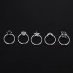1PC Steel Moon Star Septum Piercing Hinged Segment Nose Ring Septum Clicker Cartilage Tragus Clicker Body Piercing Jewelry 16G
