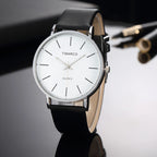 Women's Watches Simple Style Watch Fashion Metal Round Dial Analog Quartz Watch for Men Women Minimalist Watch Quartz Clock