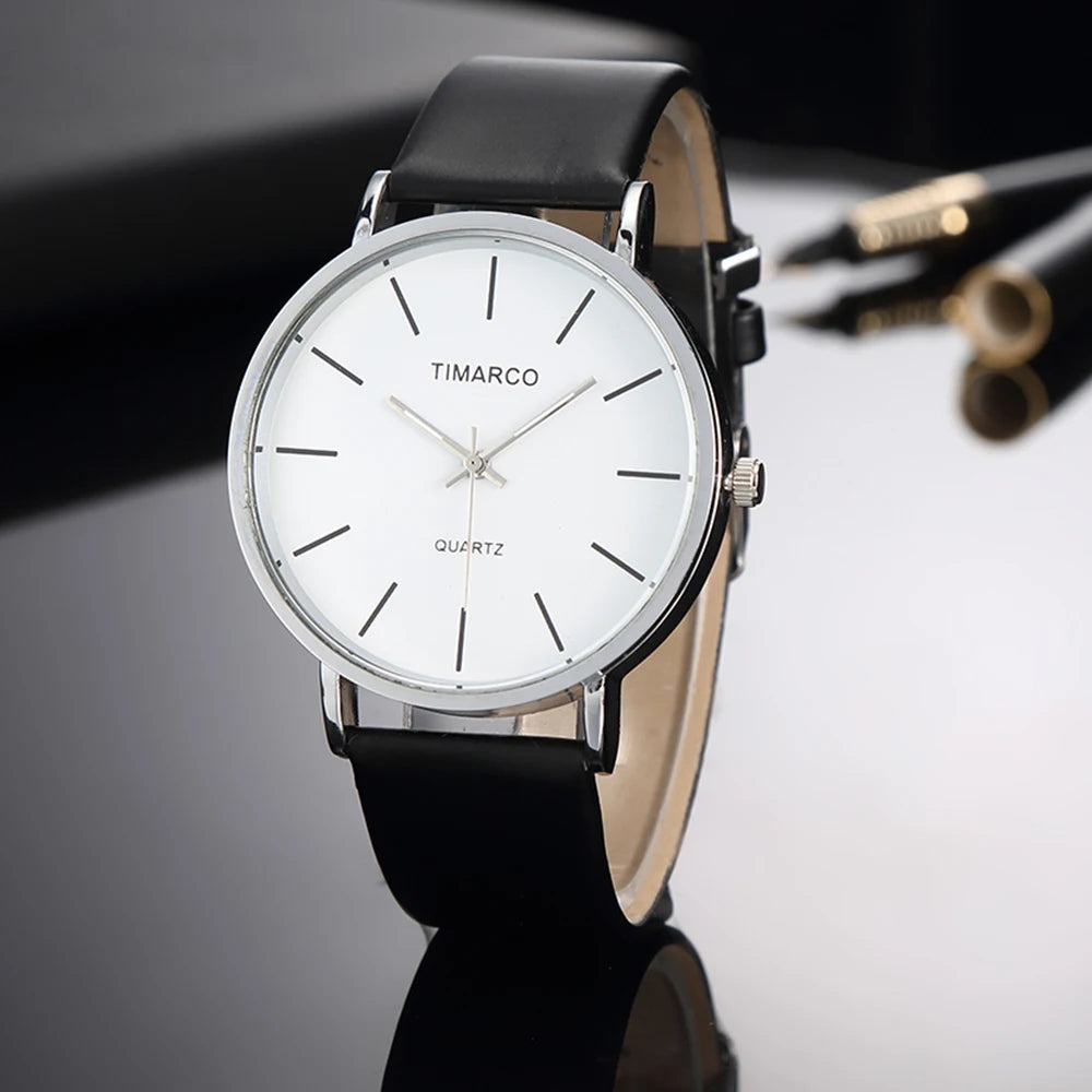 Women's Watches Simple Style Watch Fashion Metal Round Dial Analog Quartz Watch for Men Women Minimalist Watch Quartz Clock