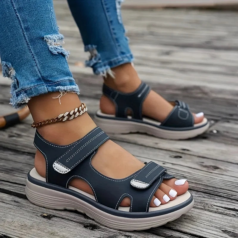 Summer Wedge Sandals for Women 2025 New Fashion Non Slip Beach Shoes Woman Lightweight Casual Platform Plus Size Sandals Women