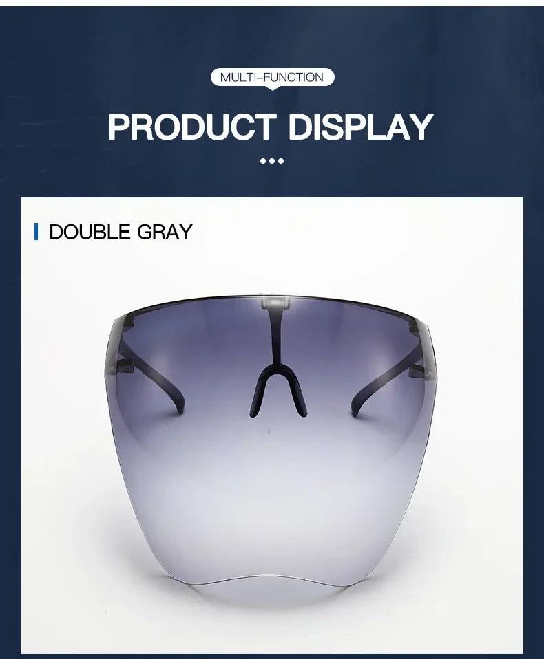 Full Face Sunglasses Mask Women Men Protective Faceshield Glasses Goggles Covered Spherical Lens Anti-Spray Cycling Sunglasses