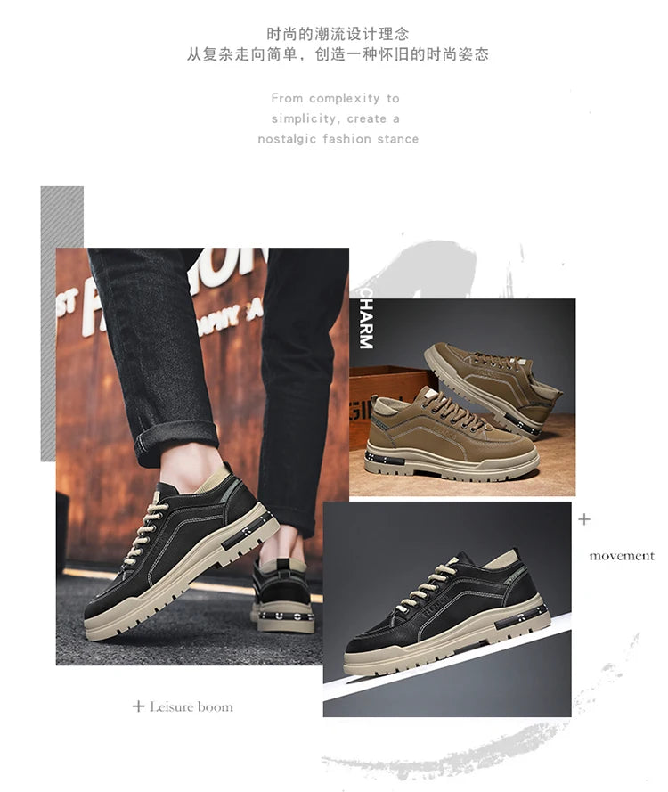 Men's shoes four seasons soft-soled non-slip casual shoes outdoor youth walking shoes fashion student sports shoes tooling shoes