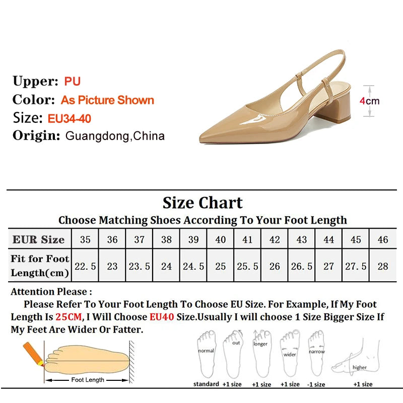 2025 New Medium Heel Woman 4cm Sandals Shallow Mouth Glossy Closed Toe Sandals One Word Buckle Temperament Summer Outdoor Shoes
