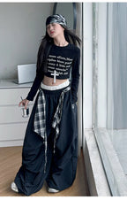 Pants Two Pieces Set Grid Trousers Tops Suits Casual Daily Childrens Clothes 2025 New Fashionable Children Autumn Clothing Girls