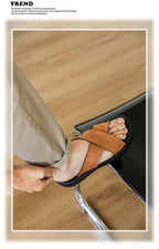 Men's Slippers 2025 Summer Large Size Outdoor Beach Casual Sandals Trend Men Shoes Flat Non-slip Comfortable Shoes Zapatillas